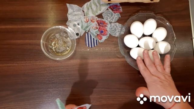 #ПАСХАЛЬНЫЕ ЯЙЦА#декорация яиц салфетками # в гостях у бабули # ?