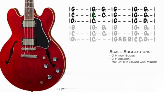 Silky 12 Bar Blues In G _ Guitar Backing Track