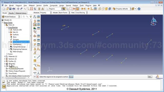 SIMULIA How-to Tutorial for Abaqus | Static Analysis of a 3D Beam Frame
