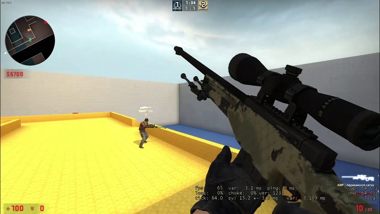 AWP Lego_No scope с awp_Два против одного_CS_GO_HD