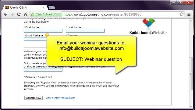 Free Joomla Webinar - question and answer