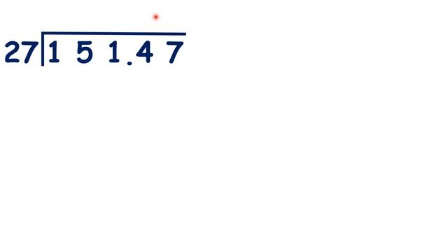 Divide a number with 2 decimal places by a two digit number using long division