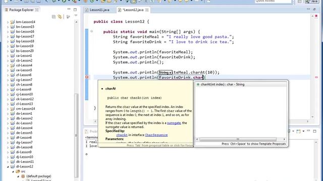 Java Tutorial - 12 - Reading Characters from a String