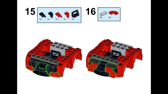 Free LEGO Ferrari 76895 set alternative moc building tutorial
