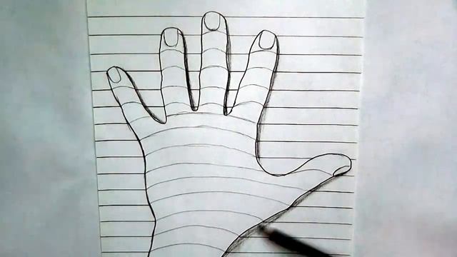 Простая 3Д Рука карандашом за 5 минут A simple 3D pencil Hand in 5 minutes