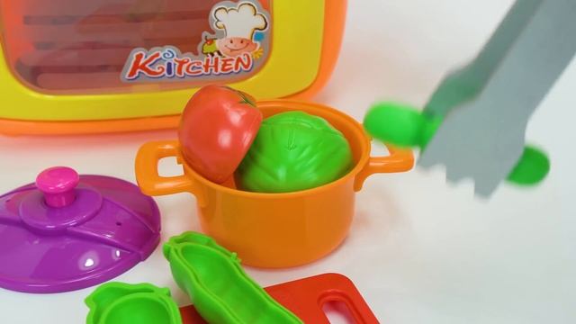 Equipo de Cocina de Juguete para niños! Aprende los Nombres de la Comida