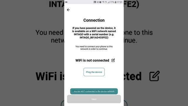 INTAQO Mobile application setup