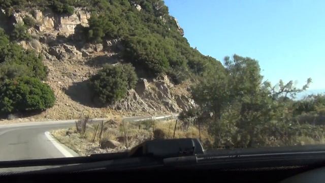 Из Skala Kallonis в Skala Sykaminia Маршрут  Lesvos Греция (Видео№8)