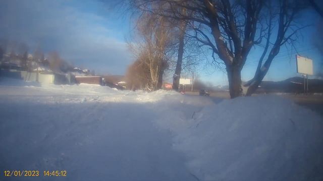 Видео за 12.01.23 года Еду в сторону Гагарина вид задней камеры еду домой