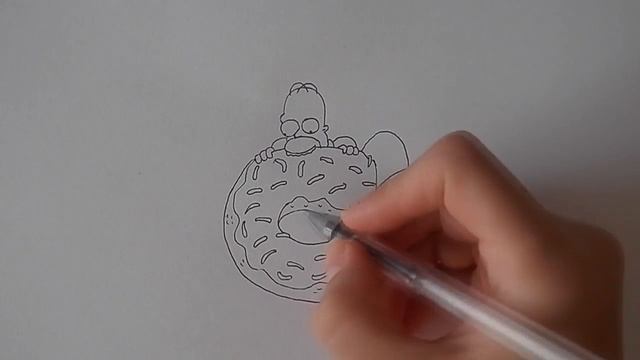 Как нарисовать ГОМЕРА СИМПСОНА и ПОНЧИК304How to draw HOMER SIMPSON simpledrawing