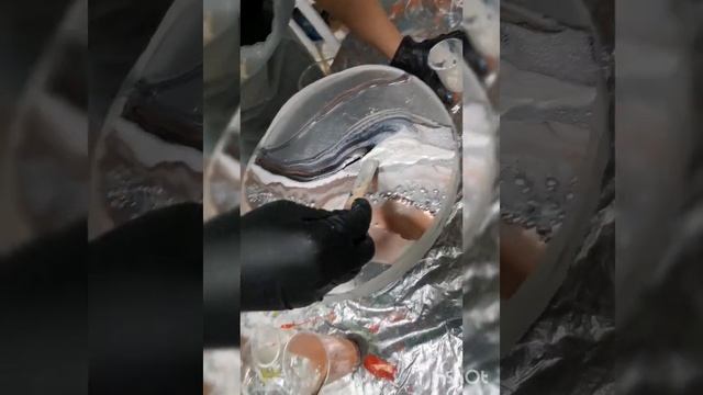 Мастер-класс заливка Эпоксидной смолой часы из смолы картина Эпоксидной смолой