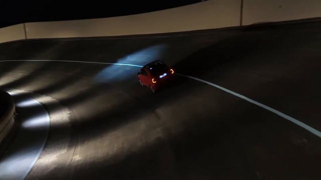 New Fiat (500)RED Night driving
