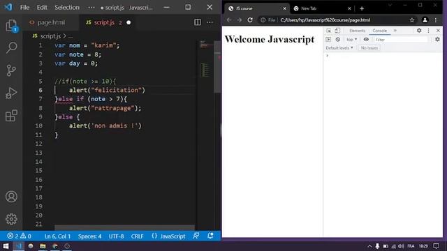 Javascript Cours 5 : Les Conditions 2 Switch case in Arabic Darija دورة تعلم بالدارجة javascript