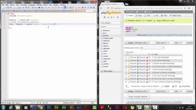 Php Mysqli While Döngüsü İle Veri Çekme