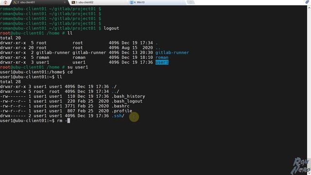 02-GitLab clone по SSH. Настройка SSH для Linux и Windows