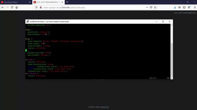 01.02- Personalizando o background do zabbix server 4.0