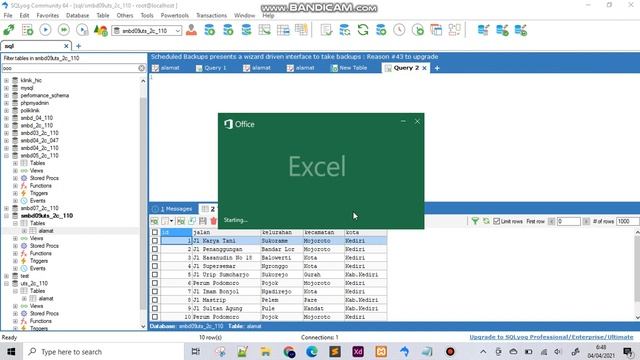 UTS SMBD | EXPORT IMPORT Data CSV for MySQL Database using SQLYog