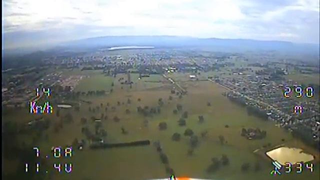 FPV Easystar homemade Patch & Inverted Vee antenna first test