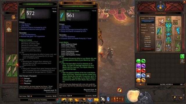 Diablo 3 - Season 27, Monk Farming Paragon 1522 - 1524 [4K 120FPS]