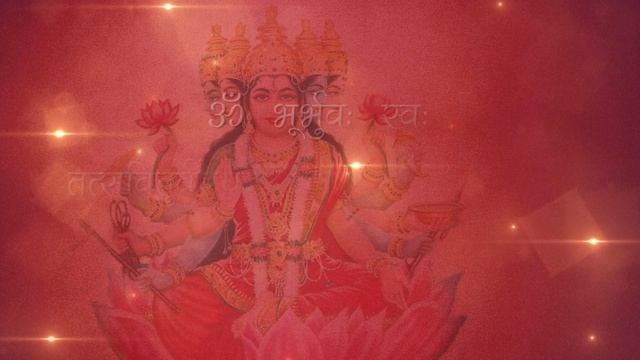 Gayatri Mantra 108 Times With Lyrics - Chanting By Brahmins - गायत्री मंत्र Peaceful Chant