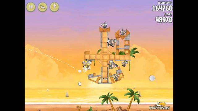 Angry Birds Rio Cherry #6 Walkthrough Golden Beachball Level 13