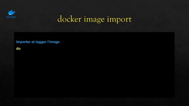Command - docker image import