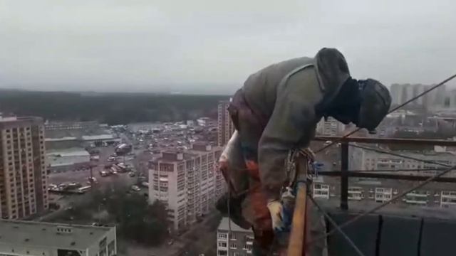 Выход на завеску/industrial climber/IRATA/Rope Access/Промышленный альпинизм