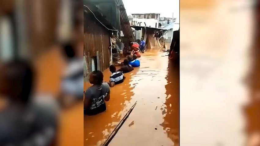 Сильное наводнение в Кении. Найроби