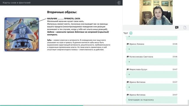 Каплан-Уильямс. Карты снов и фантазий. Символизм укуса ребенка.