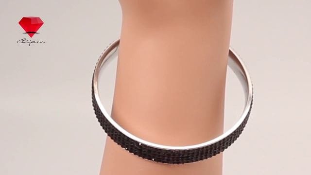 Bije.ru: Браслет из полированной стали с черными фианитами Kathrin (Катрин)