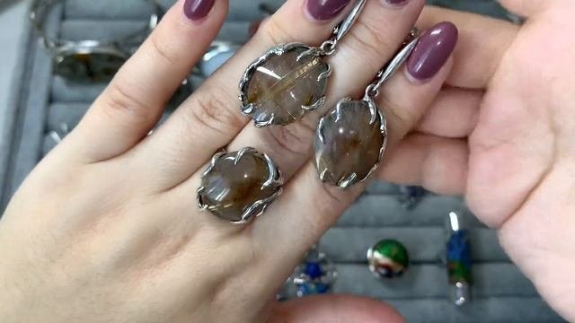 4.11.2022.СЕРЕБРО 925.ЛЕПИДОЛИТ. ЯНТАРЬ. ЦИТРИН.