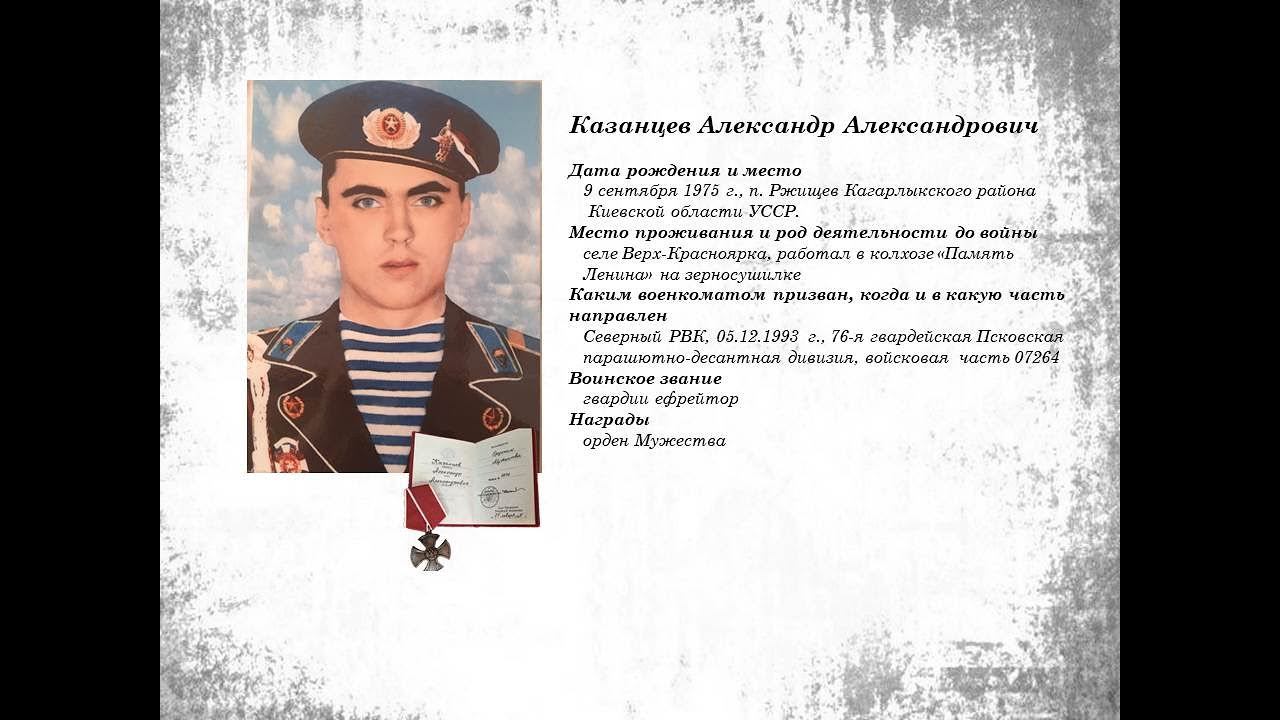 Казанцев Александр Александрович