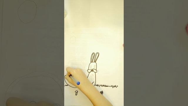 Пасхальный кролик / заяц. Как нарисовать пасхального кролика / зайца.