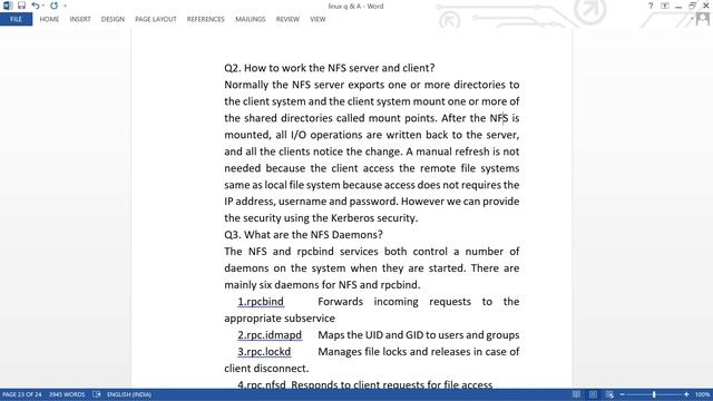 Red Hat Linux 6/7 Ques and Ans /NFS Q and A/Jyothi IT Solutions/