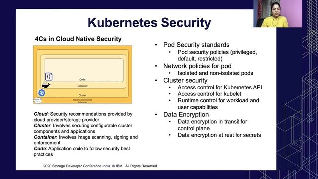 Distributed filesystems as Container Persistent Storage with applied security