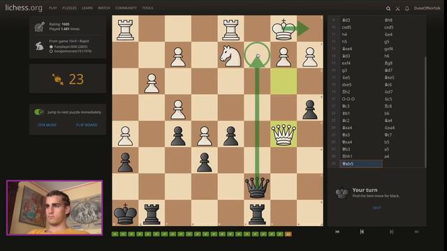 CHESS PUZZLE STREAK - Botez Gambit - Chess Challenges