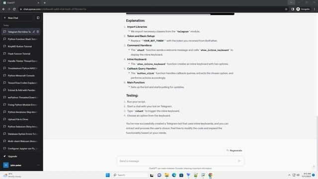 How to get the result from inlinekeybord in python telegram bot