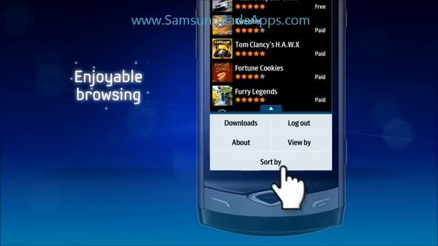 Samsung Apps Quick tour - Samsung Wave Bada Apps Store