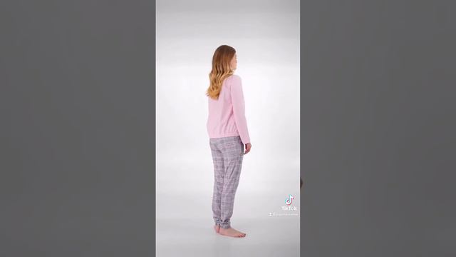 Пижама женская хлопок брюки в клетку lpf 0481/01/01 серия Bonbon tm Ellen