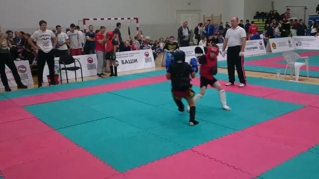 Ушу-саньда. Чемпионат РБ Малышев Алан СК Лейтай чёрный угол. Финал 1 раунд