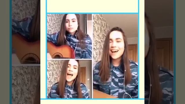КРАСИВАЯ ДЕВУШКА ПОЁТ ПЕСНЮ "Я СОЛДАТ"