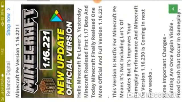 Minecraft latest  1.16.221.01 how to dowmolade