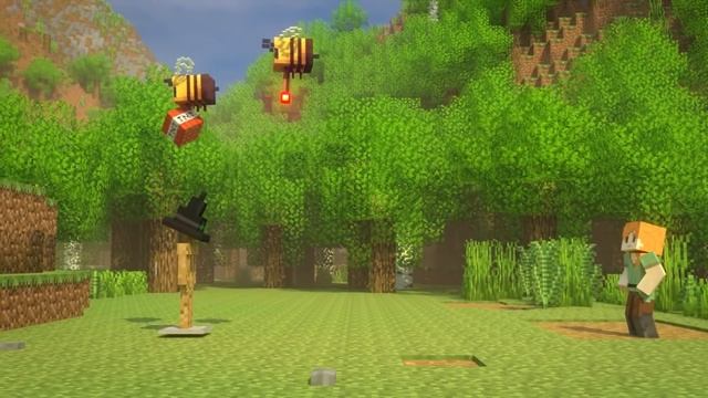 Bees Fight: MORE BLOOPERS - Alex and Steve Life (Minecraft Animation)