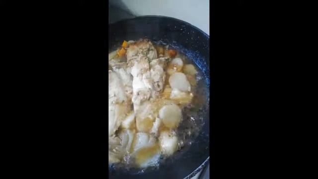 Курица в гречневой бульоне