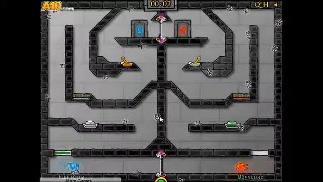 как пройти 5 уровень В ИГРЕ ОГОНЬ И ВОДА)))