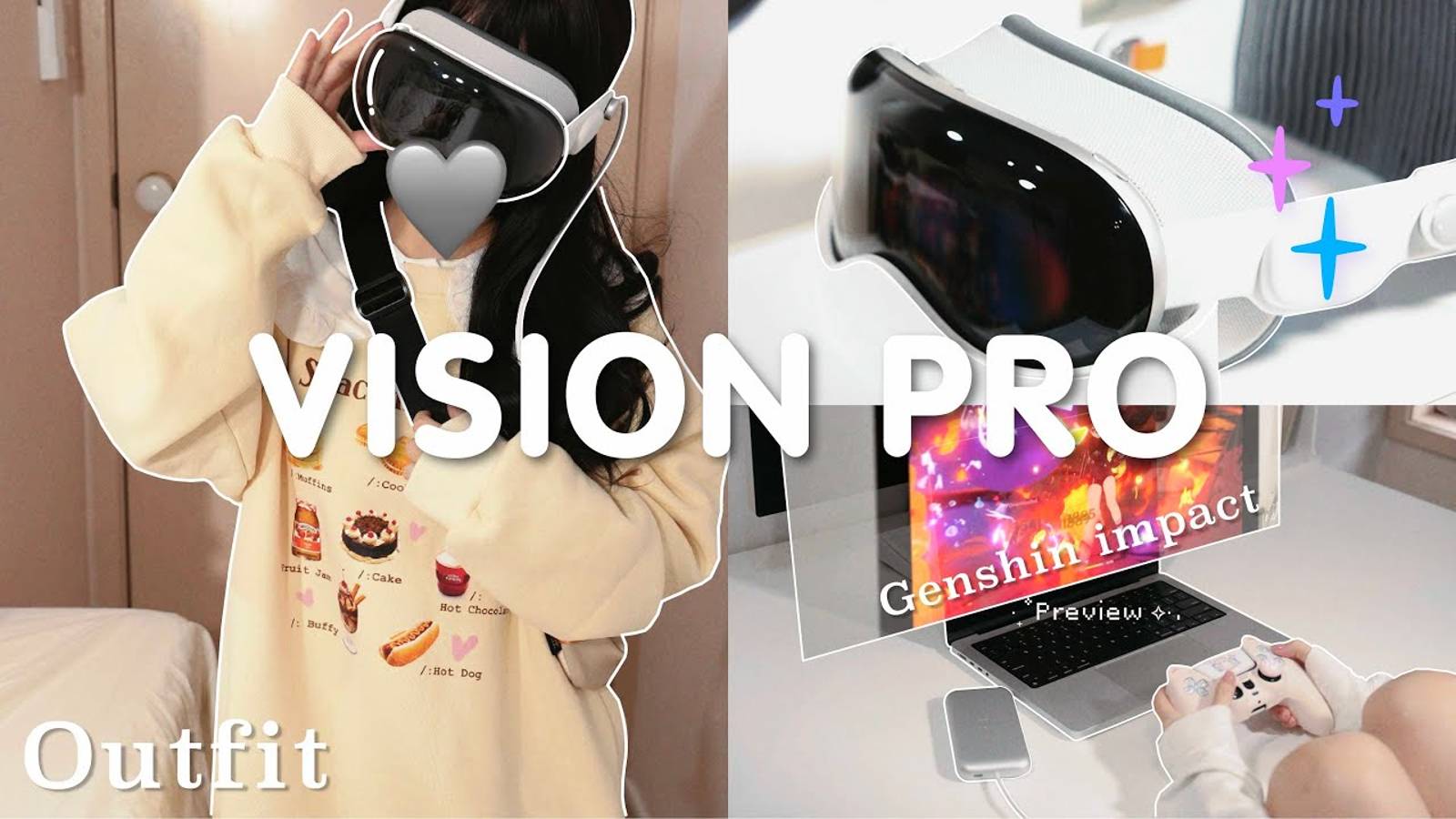 Apple Vision Pro 1TB aesthetic unboxing 🎮 Gaming & Work Test 🌟 Genshin Impact