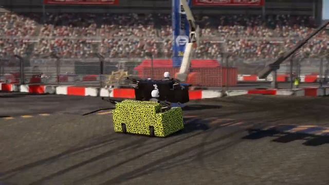 Things get trippy in Wreckfest - this is sofa racing