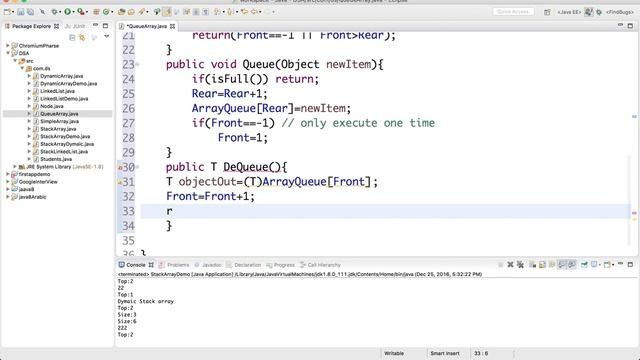 12- implement Queue in Java
