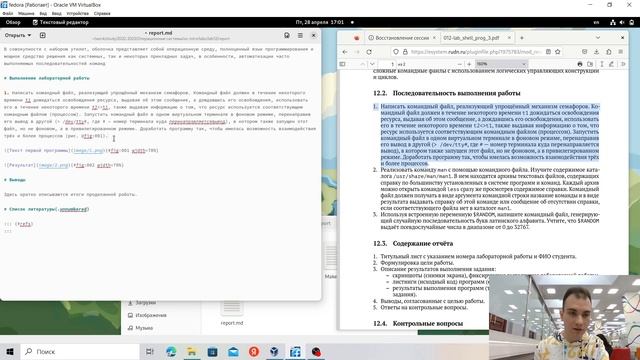 Отчет по лабораторной работе №12