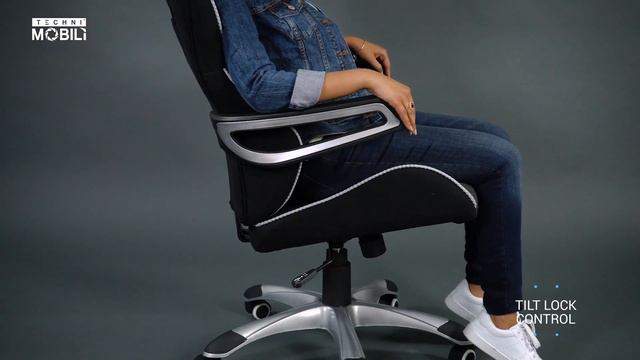 TECHNI MOBILI Ergonomic Racing Style Chairs / RTA-2017-GRY & RTA-2021-WHT